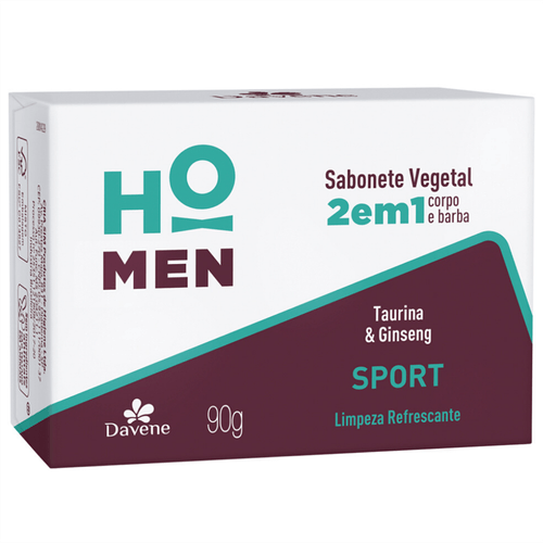 Sabonete Vegetal em Barra Ho Men 2 em 1 Sport  90g