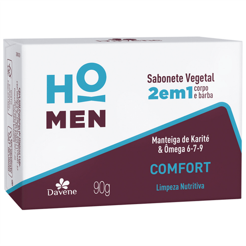 Sabonete Vegetal em Barra Ho Men 2 em 1 Comfort 90g