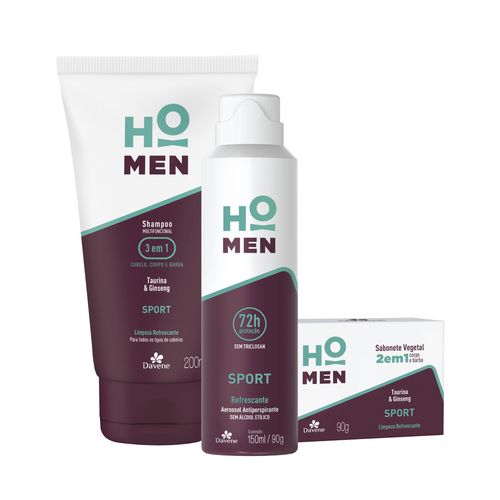 Kit Ho Men Sport 3 Produtos - Davene
