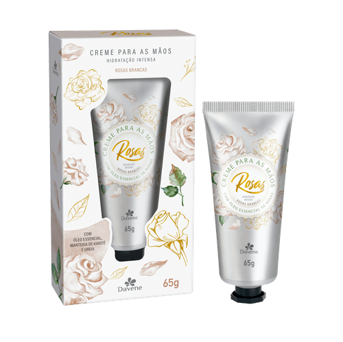 Creme de Mãos e Unhas Rosas Brancas 65g