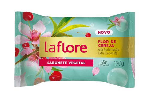 Sabonete Barra Vegetal Flor de Cereja La Flore 150g - Davene