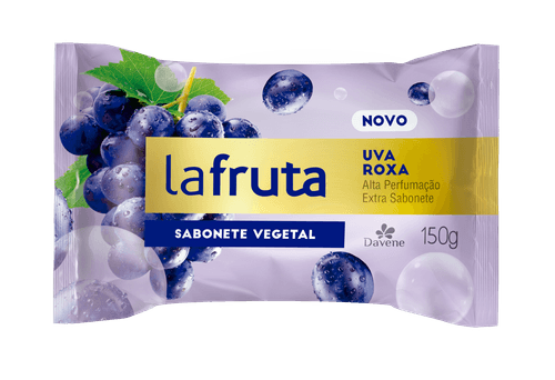 Sabonete em Barra Vegetal La Fruta Uva Roxa 150g