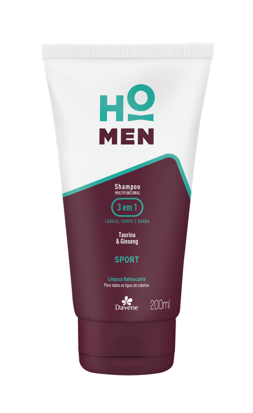 Shampoo Multifuncional Ho Men 3 em 1 Sport 200ml