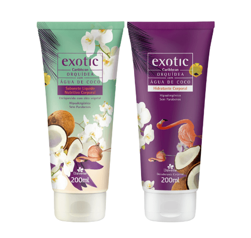 Kit Exotic Caribbean Hidratante Corporal + Sabonete Líquido 200 ML