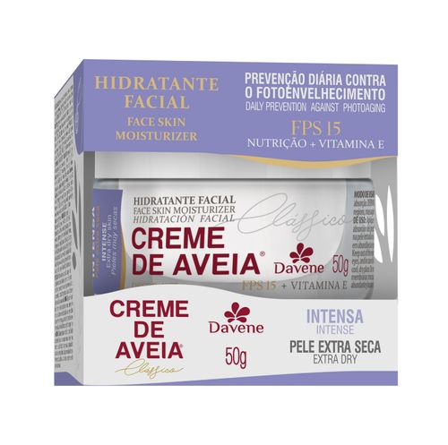 Creme Hidratante Facial  de Aveia Intensa 50g