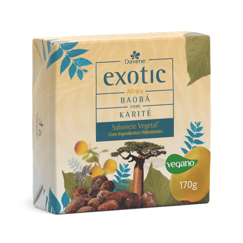 Sabonete Vegetal em Barra Hidratante Exotic Africa 170g