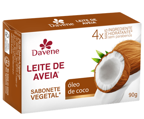 Sabonete Vegetal em Barra Leite de Aveia Óleo de Coco 90g