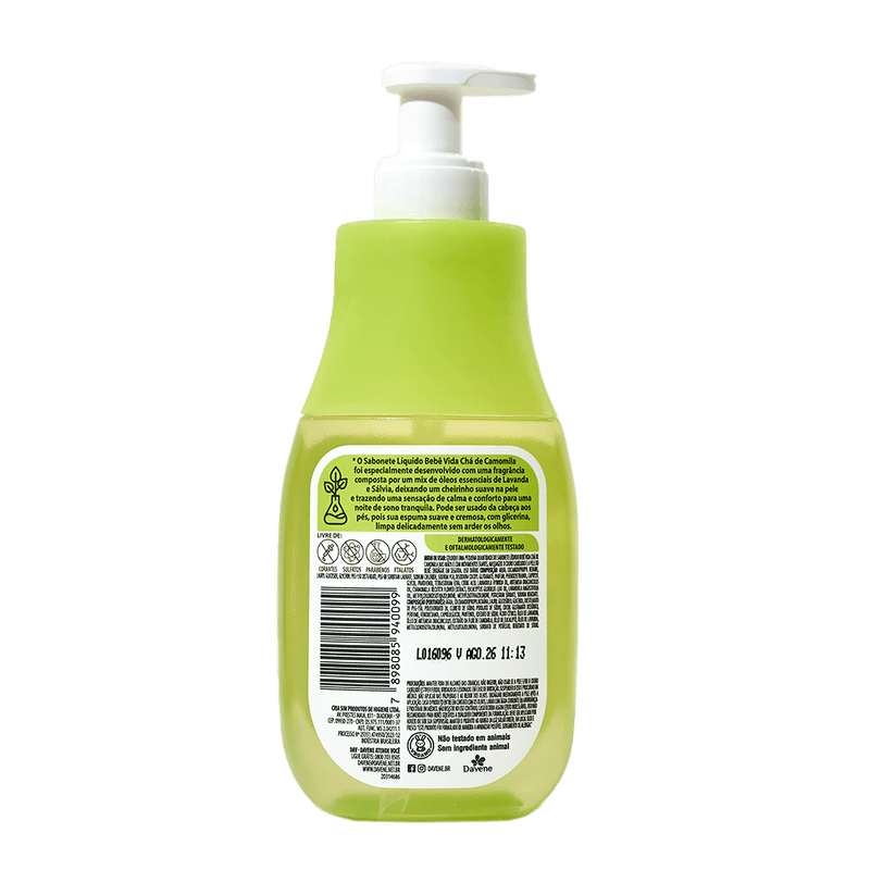 Sabonete-Liquido-Bebe-Vida-Cha-de-Camomila-200ml---Davene