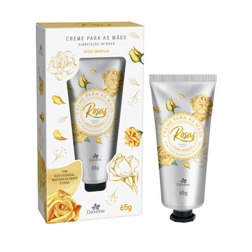 Creme de Mãos e Unhas Rosas Amarelas 65g