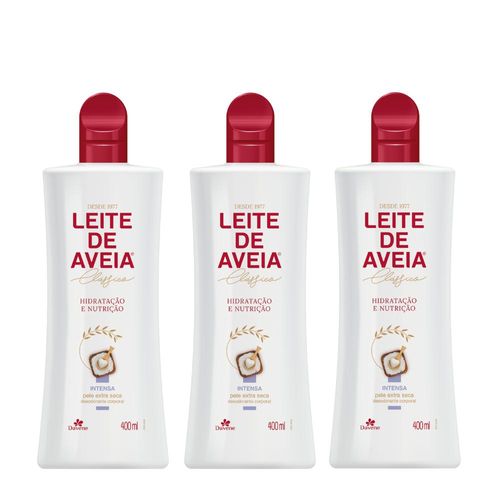 Combo 3 Hidratantes Corporais Leite De Aveia Intenso 400ml - Hidratação E Nutrição