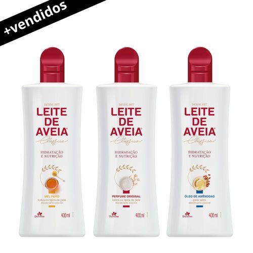 Combo 3 Hidratantes Corporais Leite De Aveia Mais Vendidos  - Hidratação E Nutrição