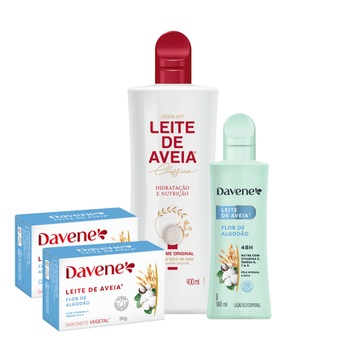 Kit Leite de Aveia Flor de Algodão 002