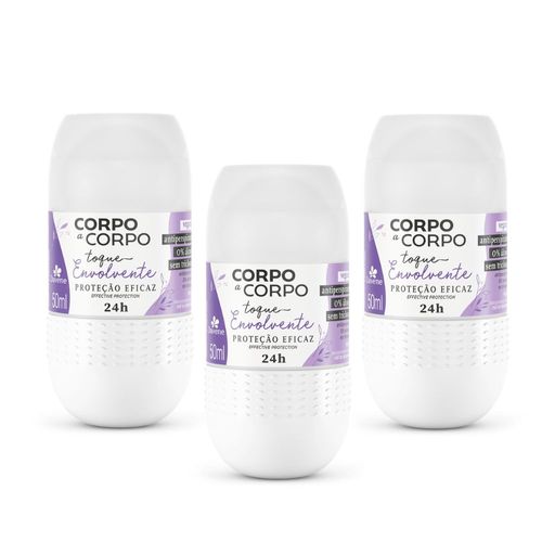 Kit 3 un Semana do amigo -  Roll On Corpo a Corpo Envolvente 50ml