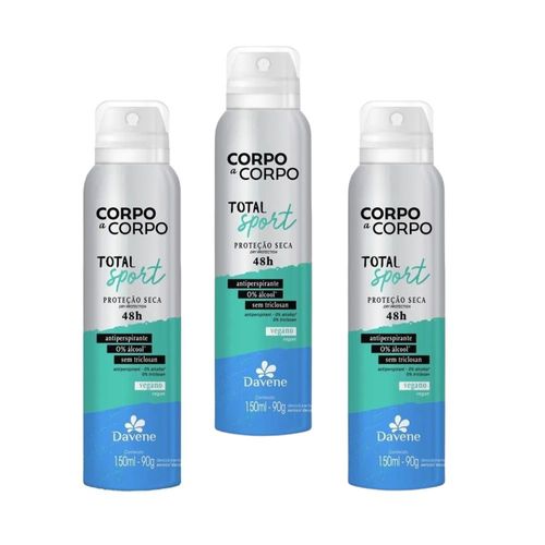 Kit 3 un Semana do amigo -  Aerossol Corpo a Corpo Sport 150ml