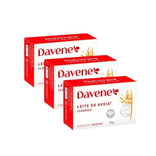 3 Un Sabonete Vegetal em Barra Leite de Aveia Original 90g