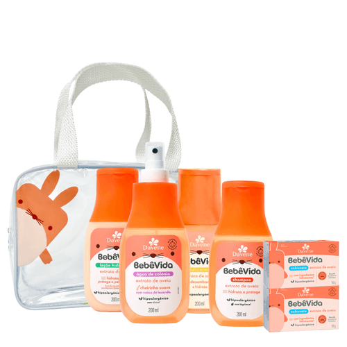Kit Bebê Vida Extrato de Aveia Davene (6 Produtos)