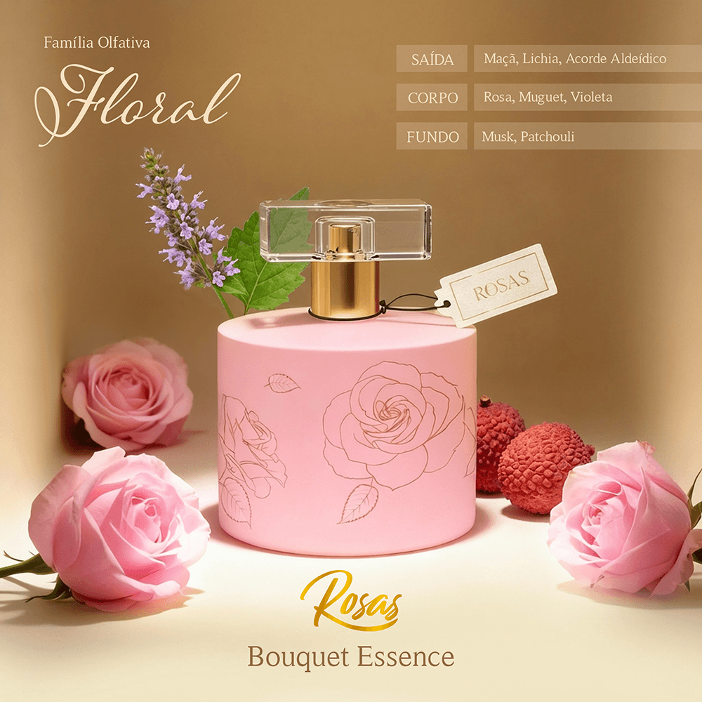 Perfume de Bolsa Rosas Bouquet Essence 12ml - Davene | Davene