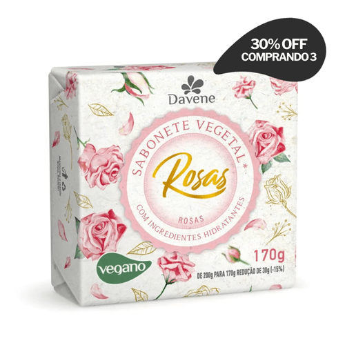 Sabonete Vegetal em Barra Rosas 170g