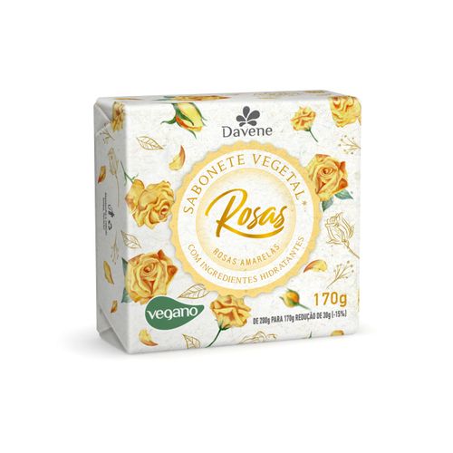 Sabonete Vegetal em Barra Rosas Amarela 170g