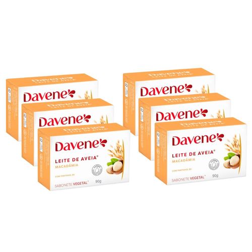 6 Un Sabonete Vegetal em Barra Leite de Aveia Macadamia 90g