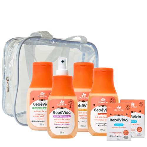 Kit Bebê Vida Extrato de Aveia Davene (6 Produtos)