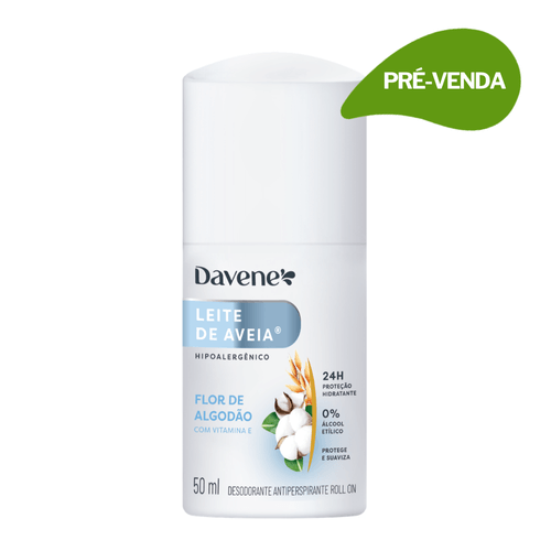 Desodorante Antiperspirante Roll-on Leite de Aveia Flor de Algodão 50ml - Davene