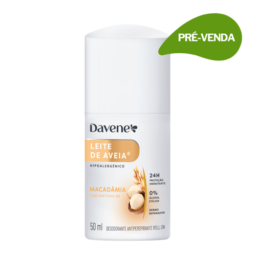 Desodorante Antiperspirante Roll-on Leite de Aveia Macadâmia 50ml - Davene