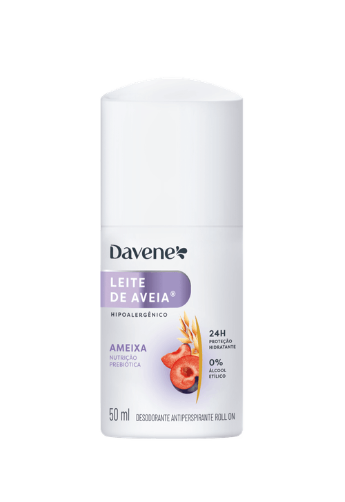 Desodorante Antiperspirante Roll-on Leite de Aveia Ameixa 50ml - Davene