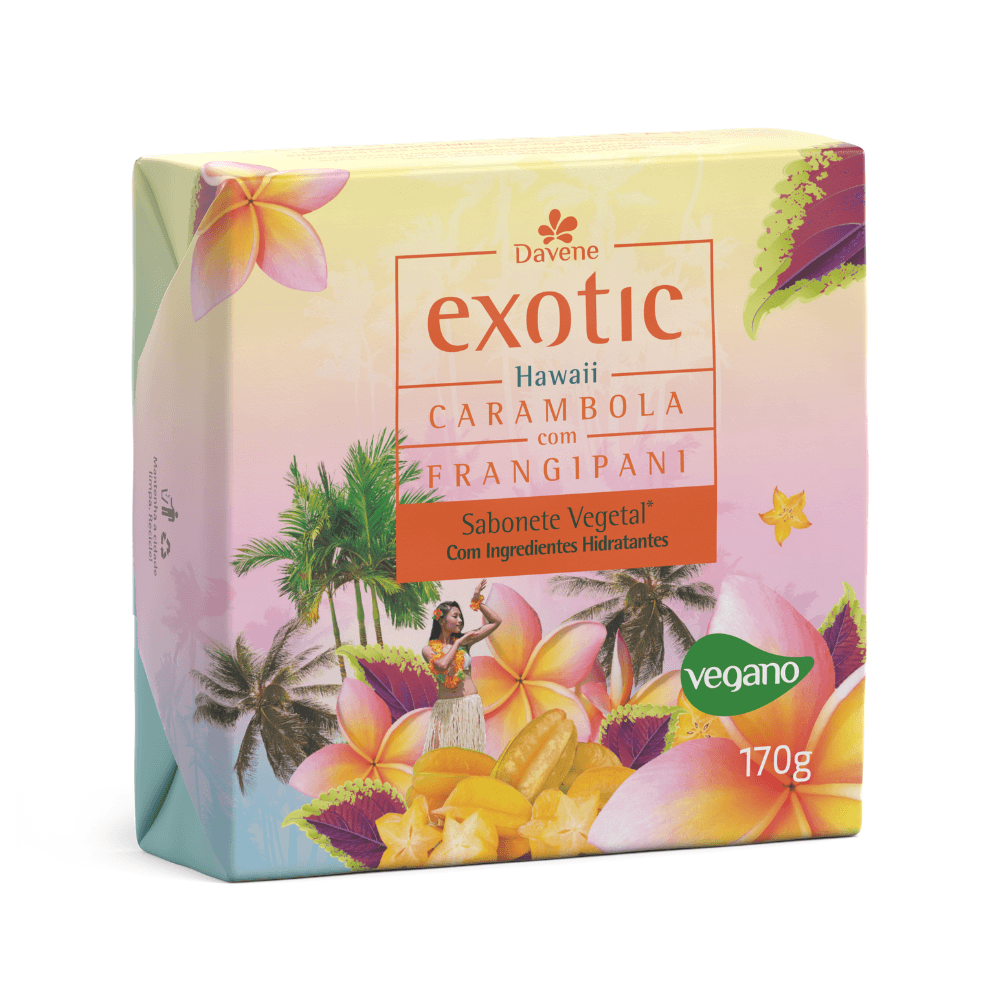 Sabonete Vegetal Hidratante Hawaii Exotic 170g - Davene