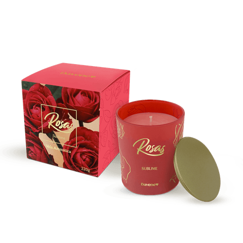 Vela Aromática Rosas Sublime 220ml - Davene