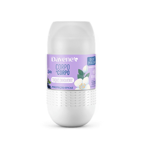 Desodorante Antiperspirante Roll On Corpo a Corpo Toque Envolvente 50ml - Davene