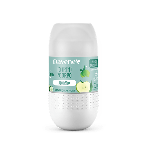 Desodorante Antiperspirante Roll On Corpo a Corpo Detox 50ml - Davene
