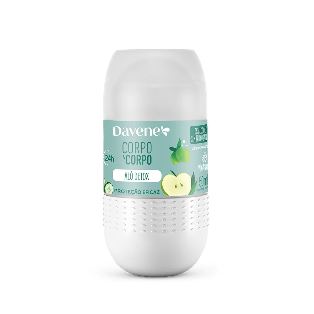 Desodorante Antiperspirante Roll On Corpo a Corpo Detox 50ml - Davene
