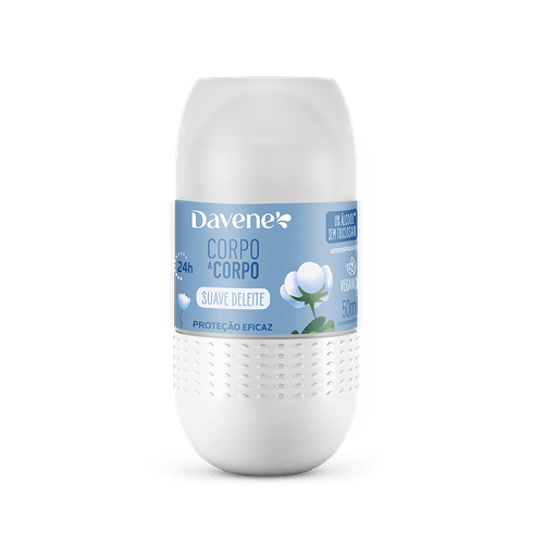 Desodorante Antiperspirante Roll On Corpo a Corpo Suave Deleite 50ml - Davene