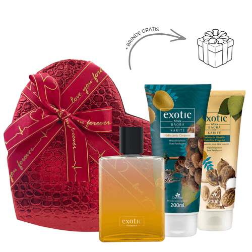 Kit Presente Dia dos Namorados Exotic África & Madagascar (3 prdutos) Davene