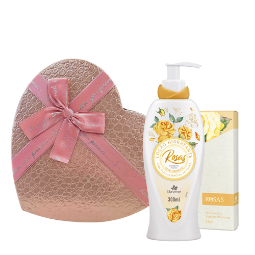 Kit Presente Dia dos Namorados Summer Blooming Rosas (2Produtos) Davene