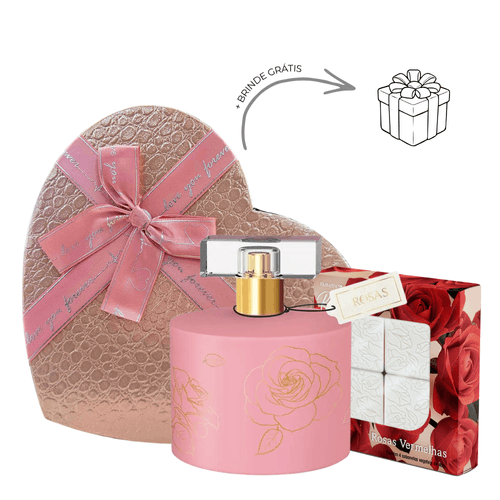 Kit Presente Dia dos Namorados Rosas Bouquet Essence (2 Produtos) Davene