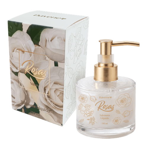 Sabonete Líquido Rosas Brancas Velvet 190ml - Davene