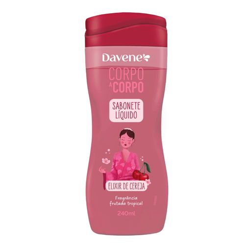 Sabonete Líquido Corporal Corpo a Corpo Cereja 240ml - Davene