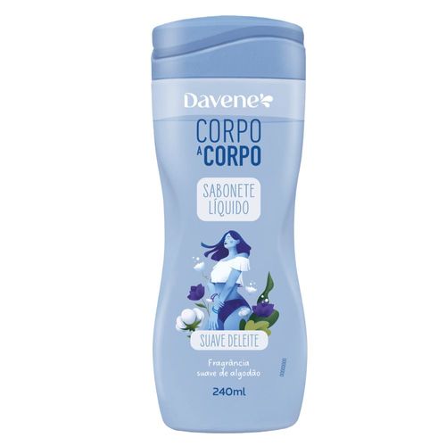 Sabonete Líquido Corporal Corpo a Corpo Suave Deleite 240ml - Davene