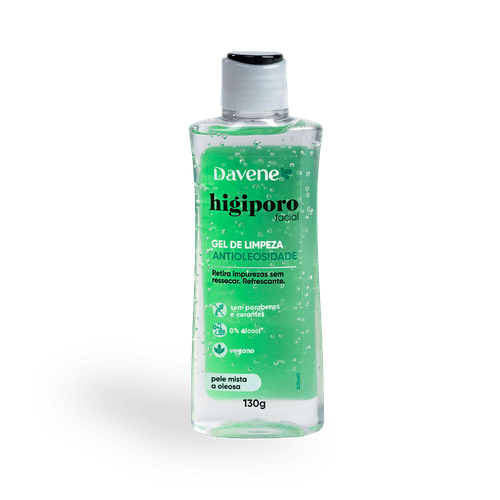 Gel de Limpeza Higiporo Pele Mista a Oleosa 130ml - Davene