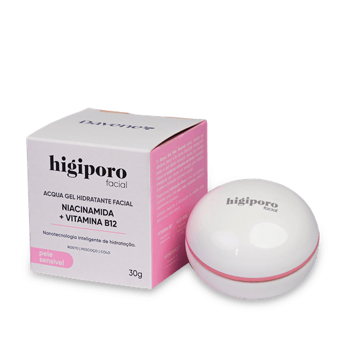 Hidratante Facial Higiporo Pele Sensível Acqua Gel 30g - Davene