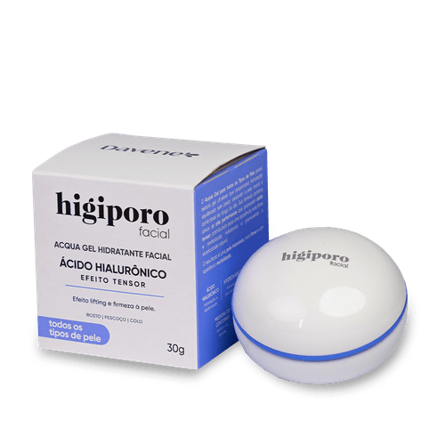 Hidratante Facial Higiporo Todos Tipos de Pele Acqua Gel 30g - Davene