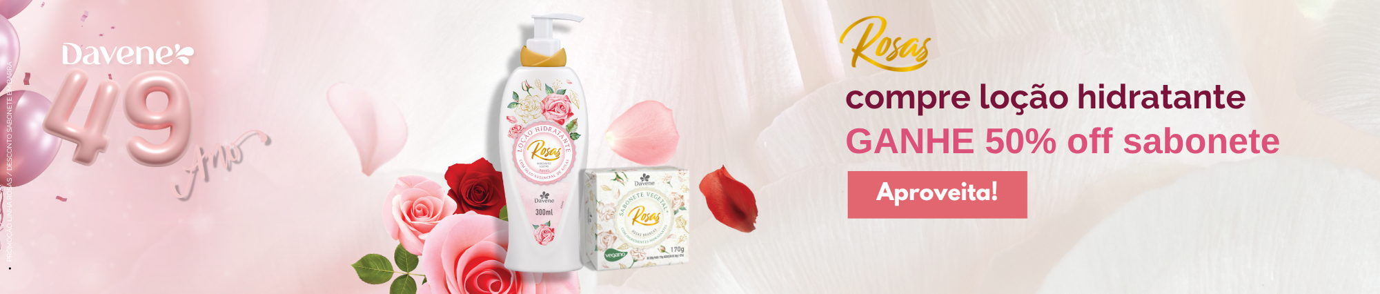 Promoção Rosas Sabonete 50% Off